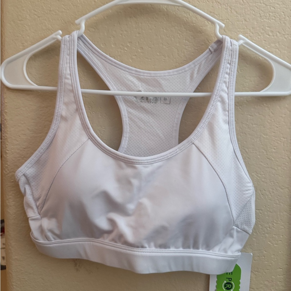 Seamless White Sports Bra